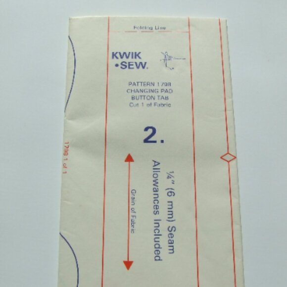 Baby linens sewing pattern Kwik Sew vintage uncut bib change pad play quilt toys - Picture 6 of 8